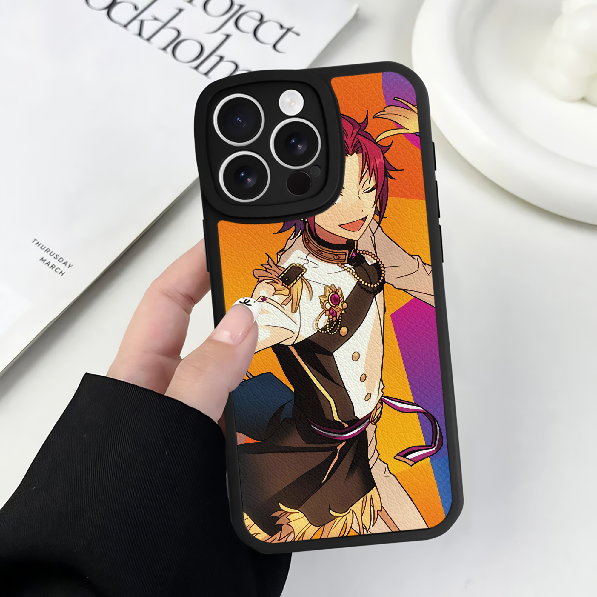 （画像用） あんさんぶるスターズ! Ensemble Stars 【iPhone 16シリーズ対応】シリコンスマホケース（レザー調） 材質：シリコン